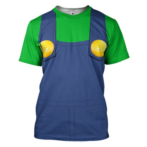 Gearhumans 3D Luigi Custom Hoodie Apparel - Image 3
