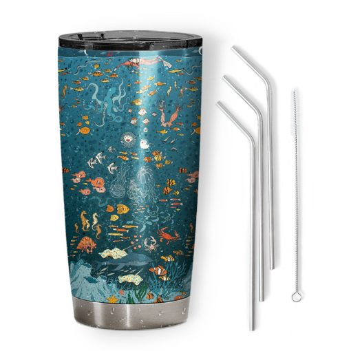 Gearhumans 3D Under The Sea Population Scuba Diving Tumbler