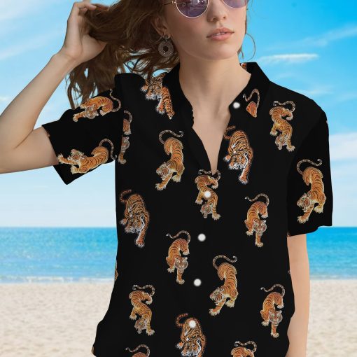 Gearhumans 3D Three Tigers Custom Hawaii Shirt - Image 8