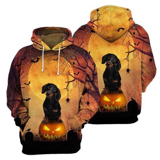 Gearhumans Dachshund Halloween - 3D All Over Printed Shirt