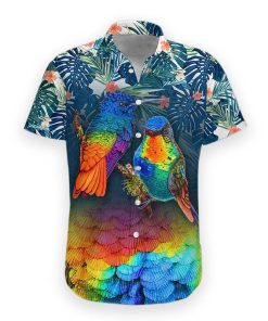 Gearhumans 3D Hummingbird Hawaii Shirt