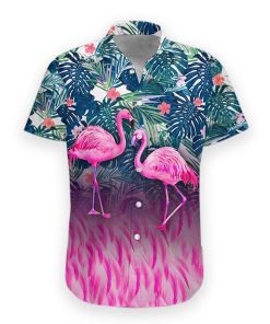 Gearhumans 3D Flamingo Hawaii Shirt