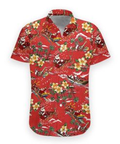 Gearhumans 3D Christmas Santa Hawaii Shirt