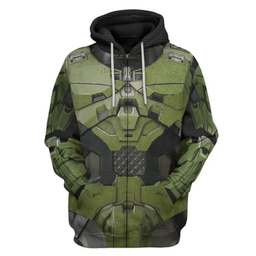 Gearhumans 3D Halo Infinite Masterchief Cosplay Custom Tshirt Hoodie Apparel - Image 4