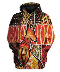 Aboriginal Kangaroo Custom T-Shirts Hoodie Apparel AN-DT0502204 3D Custom Fleece Hoodies Hoodie S 