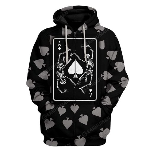 Ace Of Spades T-Shirts Hoodie Apparel SK-QM27111910 3D Custom Fleece Hoodies Zip Hoodie S