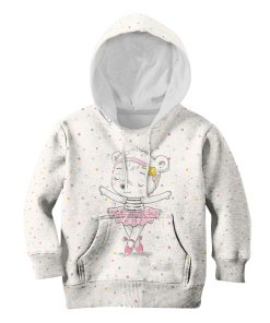 Adorable Bear Ballet Dancer Custom Hoodies T-shirt Apparel HD-PET110265K kid 3D apparel Kid Hoodie S/6-8 