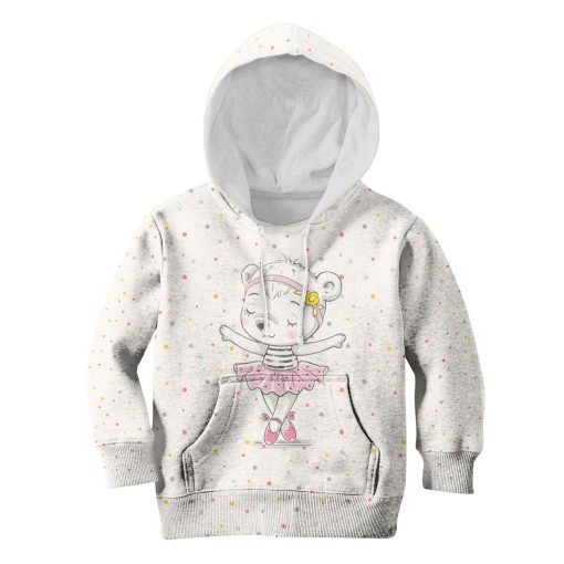 Gearhumans Adorable Bear Ballet Dancer Custom Hoodies T-shirt Apparel 1 Adorable Bear Ballet Dancer Custom Hoodies T-shirt Apparel HD-PET110265K kid 3D apparel Kid Hoodie S/6-8