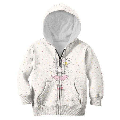 Gearhumans Adorable Bear Ballet Dancer Custom Hoodies T-shirt Apparel 4 Adorable Bear Ballet Dancer Custom Hoodies T-shirt Apparel HD-PET110265K kid 3D apparel Kid Zip Hoodie S/6-8