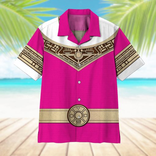 Gearhumans 3D Power Ranger Zeo Pink Hawaii Shirt