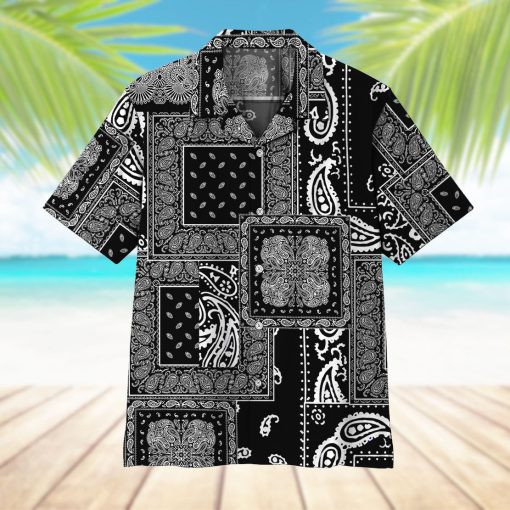 Gearhumans 3D Black Multiple Paisley Bandanas Hawaii Shirt - Image 6
