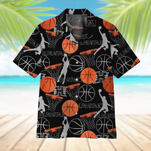 Gearhumans 3D Hawaii Rainbow Warriors Basketball Hawaii Shirt
