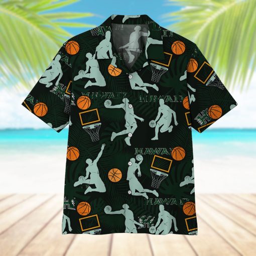 Gearhumans 3D Hawaii Rainbow Warriors Basketball Hawaii Shirt