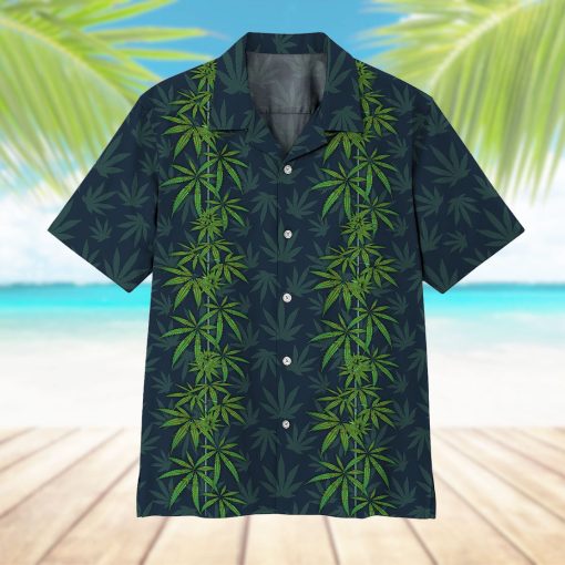 Gearhumans 3D Cannabis Leaves Hawaii Shirt
