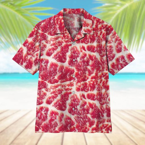Gearhumans 3D Raw Meat Hawaii Shirt - Image 3