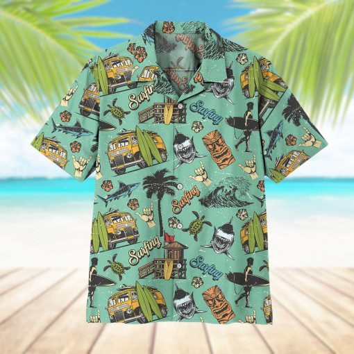 Gearhumans 3D Surfing Time Hawaii Shirt