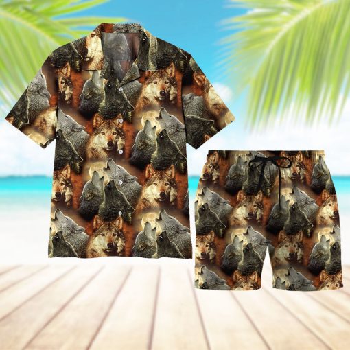 Gearhumans 3D Wolf Beach Short