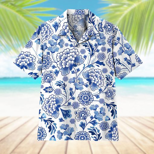 Gearhumans 3D Porcelain Pattern Hawaii Shirt - Image 7