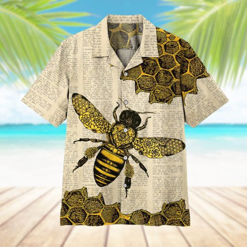 Gearhumans 3D Bee Hawaii Shirt - Image 6