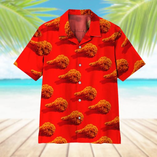 Gearhumans 3D Fried Chicken Hawaii Shirt - Image 6
