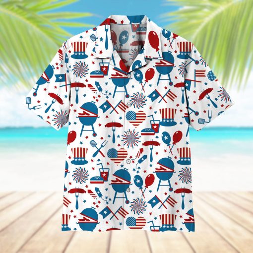 Gearhumans 3D 4th Of July Hawaii Shirt - Image 5