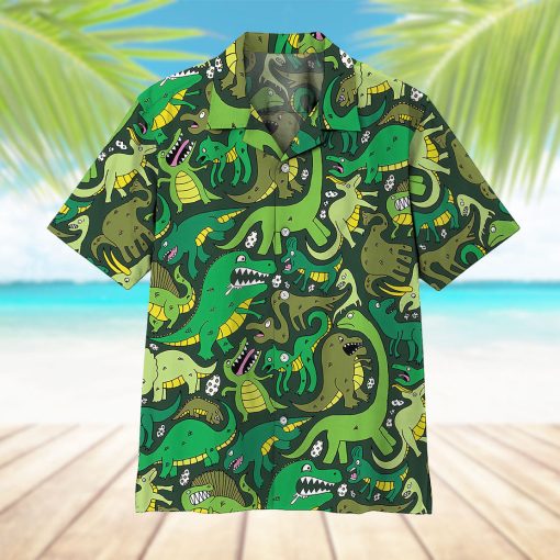 Gearhumans Dinosaur 3D Hawaii Shirt - Image 6