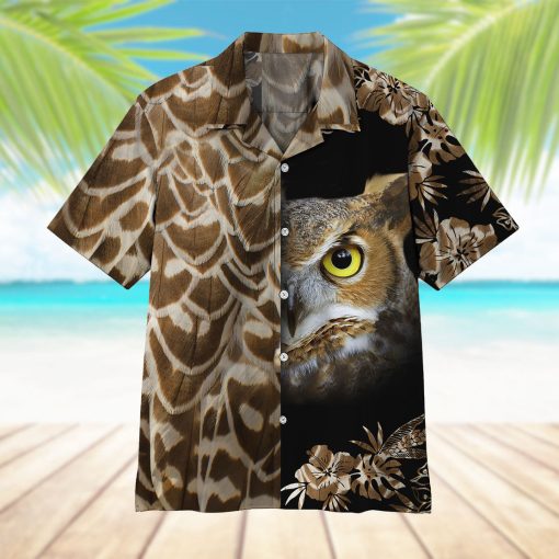 Gearhumans 3D Owl Hawaii Shirt