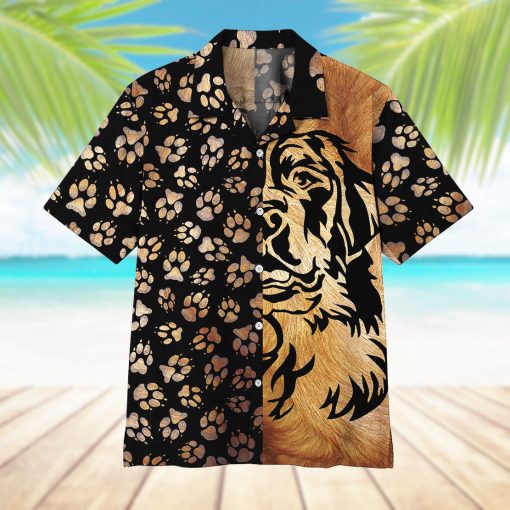 Gearhumans 3D Foot Print Dogs Hawaii Shirt - Image 7