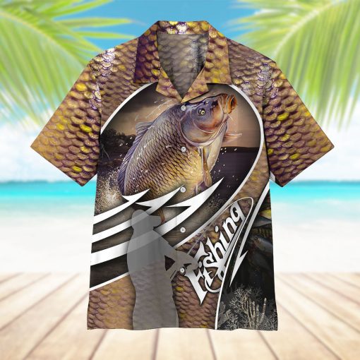 Gearhumans 3D Carp Fishing Hawaii Shirt