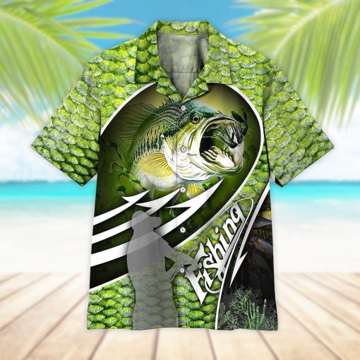 Gearhumans 3D Bass Fishing Hawaii Shirt - Image 7