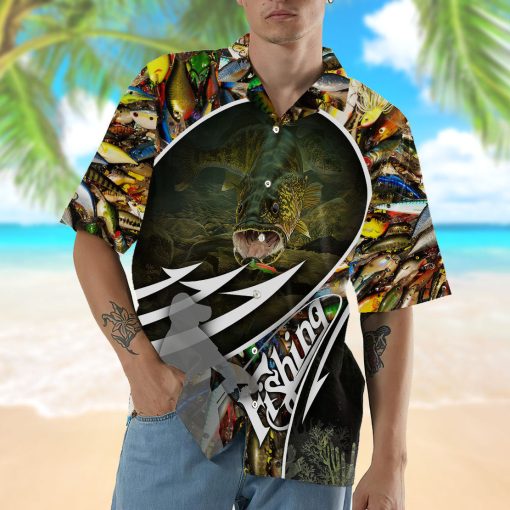 Gearhumans 3D Walleye Fishing Hawaii Shirt