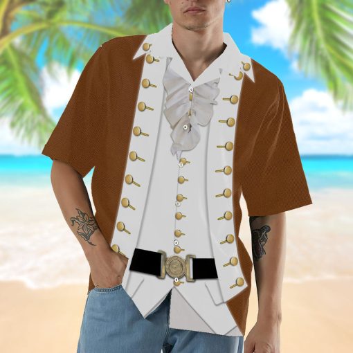 Gearhumans 3D Cosplay Alexander Hamilton Custom Hawaii Shirt - Image 6