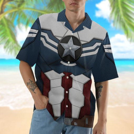 Gearhumans 3D Sam Wilson Captain America Custom Hawaii Shirt - Image 8