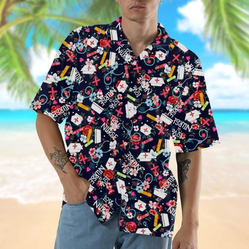 Gearhumans 3D Love Nurse Hawaii Shirt
