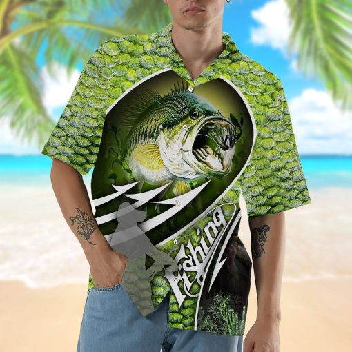 Gearhumans 3D Bass Fishing Hawaii Shirt - Image 8