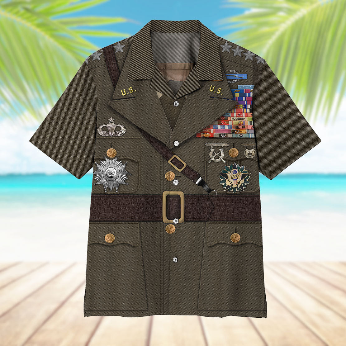 Gearhumans 3D Custom Douglas Macarthur Hawaii Shirt 7 Gearhumans 3D Custom Douglas Macarthur Hawaii Shirt - Image 7