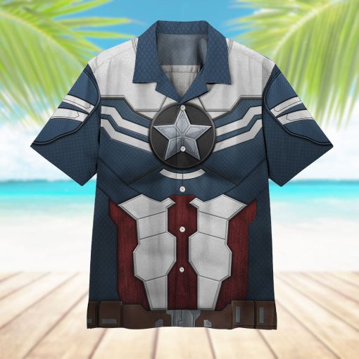 Gearhumans 3D Sam Wilson Captain America Custom Hawaii Shirt - Image 7