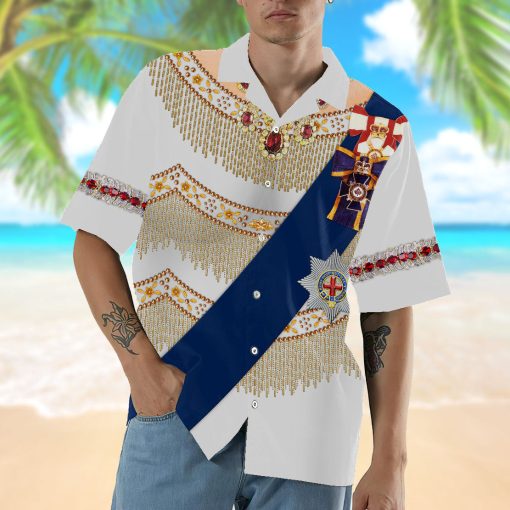Gearhumans Custom Queen Elizabeth II 3D Hawaii Shirt