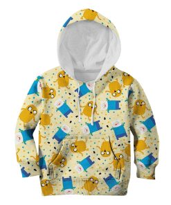 Adventure Time Finn And Jake Custom Hoodies T-shirt Apparel HD-MV110714K kid 3D apparel Kid Hoodie 2XS/3-4 