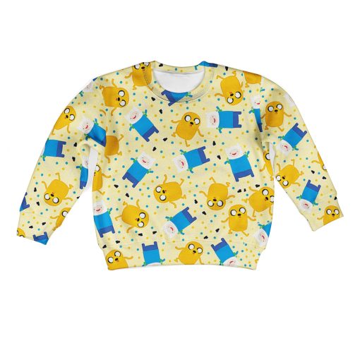 Gearhumans Adventure Time Finn And Jake Custom Hoodies T-shirt Apparel 2 Adventure Time Finn And Jake Custom Hoodies T-shirt Apparel HD-MV110714K kid 3D apparel Kid Sweatshirt 2XS/3-4