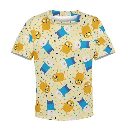 Gearhumans Adventure Time Finn And Jake Custom Hoodies T-shirt Apparel 3 Adventure Time Finn And Jake Custom Hoodies T-shirt Apparel HD-MV110714K kid 3D apparel Kid T-Shirt 3XS/2-3