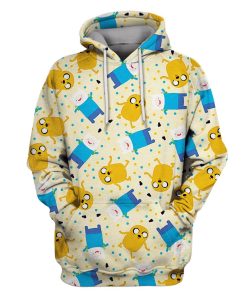 Adventure Time Finn And Jake Custom T-shirt - Hoodies Apparel HD-MV110714 3D Custom Fleece Hoodies Hoodie S