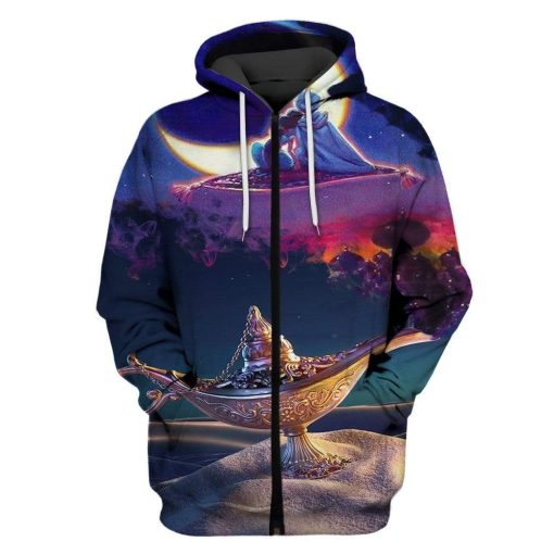 Aladdin And The Magic Lamp Custom T-shirt - Hoodies Apparel HD-GH20034 3D Custom Fleece Hoodies Zip Hoodie S