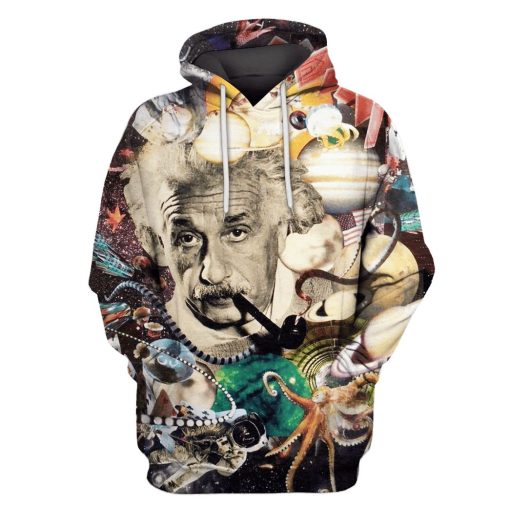 Albert Einstein thinking T-Shirts - Zip Hoodies Apparel GH110185 3D Custom Fleece Hoodies Hoodie S