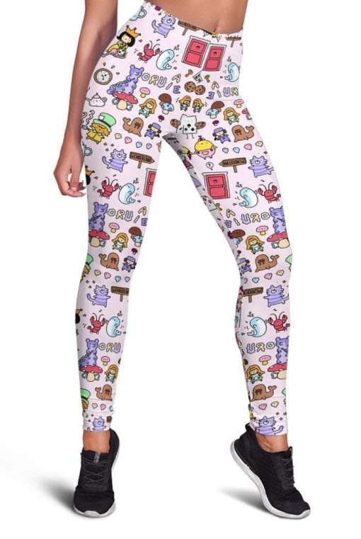 alice in wonderland doodles Full-print Leggings HD-MV111409-LEG Leggings Leggings S