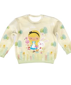 alice in wonderland Kid Custom Hoodies T-shirt Apparel HD-PET110313K kid 3D apparel Kid Sweatshirt S/6-8 