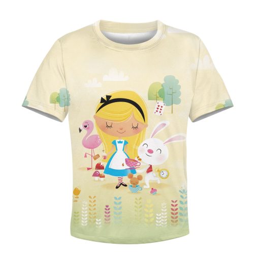 Gearhumans alice in wonderland Kid Custom Hoodies T-shirt Apparel 1 alice in wonderland Kid Custom Hoodies T-shirt Apparel HD-PET110313K kid 3D apparel Kid T-Shirt XS
