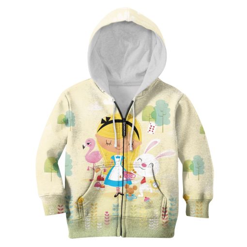 Gearhumans alice in wonderland Kid Custom Hoodies T-shirt Apparel 3 alice in wonderland Kid Custom Hoodies T-shirt Apparel HD-PET110313K kid 3D apparel Kid Zip Hoodie S/6-8