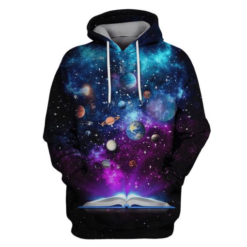 All planets in the universe from a book Custom T-shirt - Hoodies Apparel HD-GH110392 3D Custom Fleece Hoodies Hoodie S