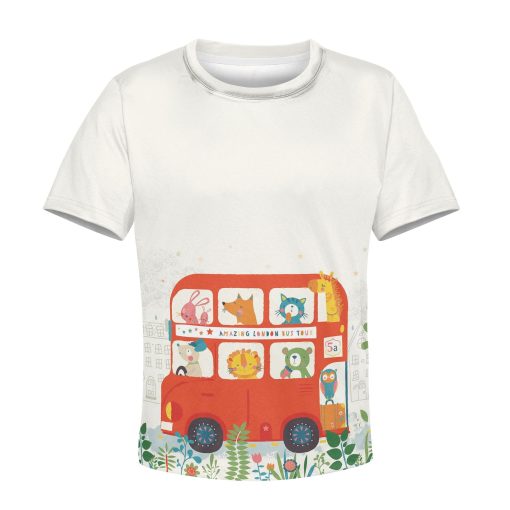 Amazing London Bus Tour Custom Hoodies T-shirt Apparel HD-PET110301K kid 3D apparel Kid Sweatshirt S/6-8